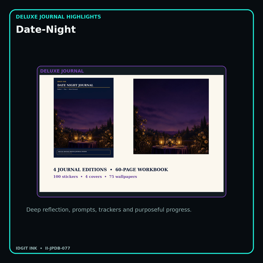 Date-Night deluxe digital journal features and guided reflection pages