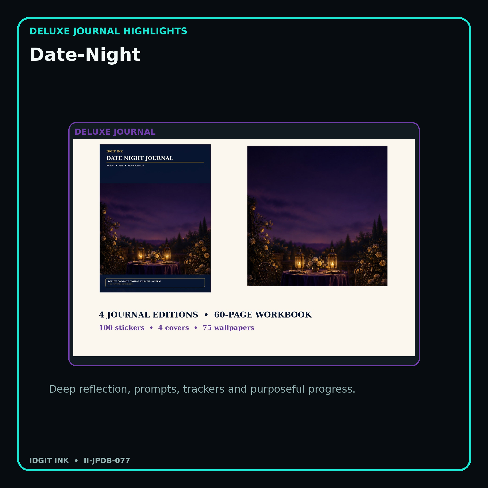Date-Night deluxe digital journal features and guided reflection pages