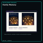 Family Memory deluxe digital journal features and guided reflection pages
