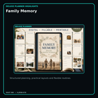 Family Memory deluxe digital planner features and flexible organization