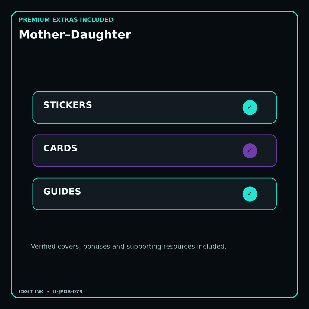 Mother–Daughter stickers cards covers guides and verified bundle bonuses