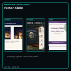 Father–Child premium digital journal planner and diary bundle cover