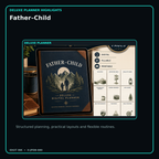 Father–Child deluxe digital planner features and flexible organization