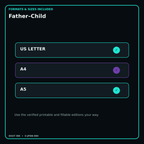 Father–Child digital bundle formats in US Letter A4 and A5