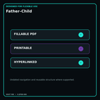 Father–Child fillable printable and hyperlinked digital features