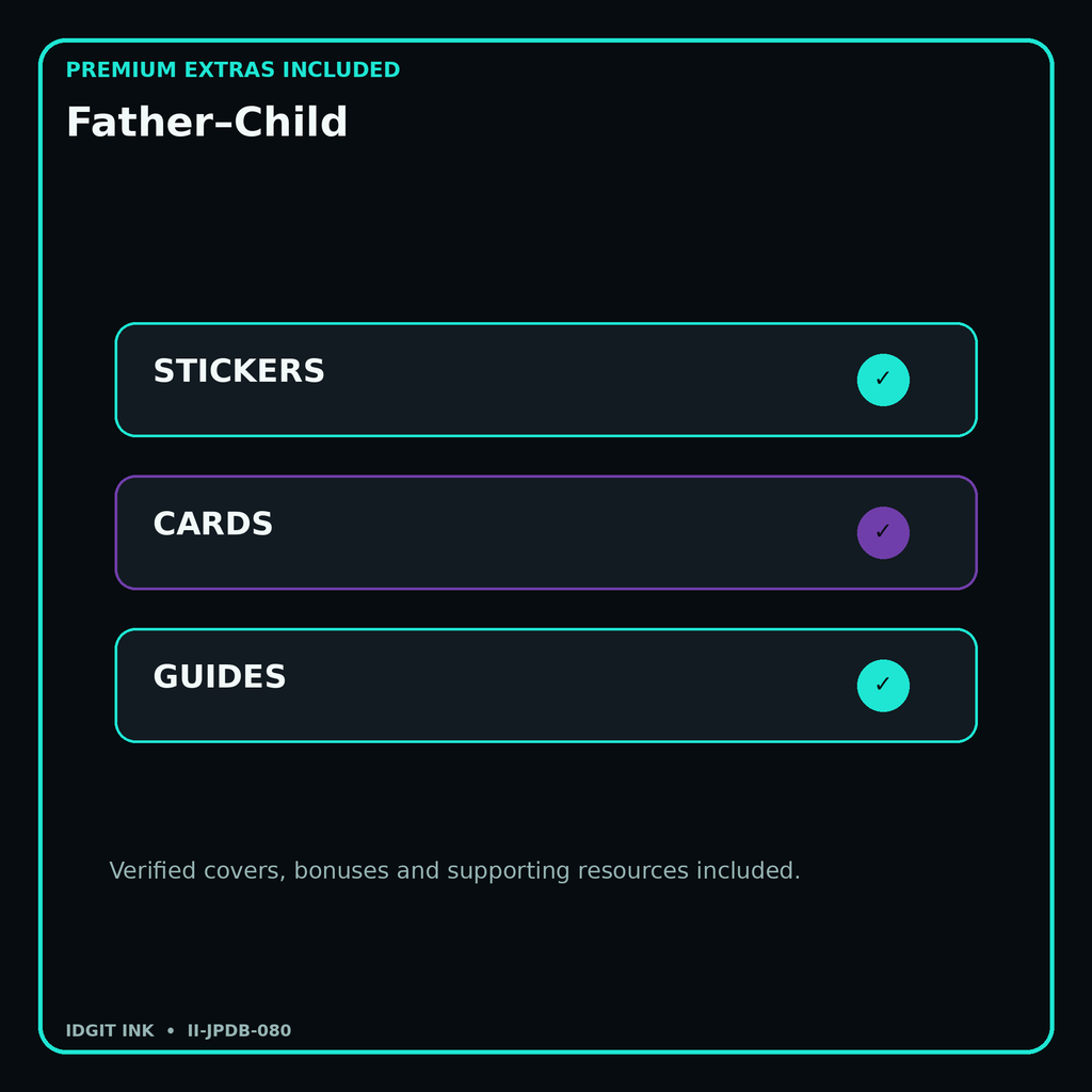 Father–Child stickers cards covers guides and verified bundle bonuses
