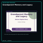 Grandparent Memory and Legacy deluxe digital diary features and undated daily entries