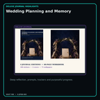 Wedding Planning and Memory deluxe digital journal features and guided reflection pages