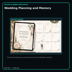 Wedding Planning and Memory deluxe digital planner features and flexible organization