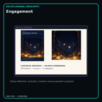 Engagement deluxe digital journal features and guided reflection pages