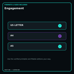 Engagement digital bundle formats in US Letter A4 and A5