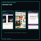 Bucket-List complete three-product digital bundle overview