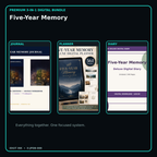 Five-Year Memory premium digital journal planner and diary bundle cover