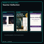 Teacher Reflection premium digital journal planner and diary bundle cover