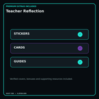 Teacher Reflection stickers cards covers guides and verified bundle bonuses