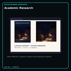 Academic Research deluxe digital journal features and guided reflection pages