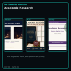Academic Research connected journal planner diary workflow and customer benefits