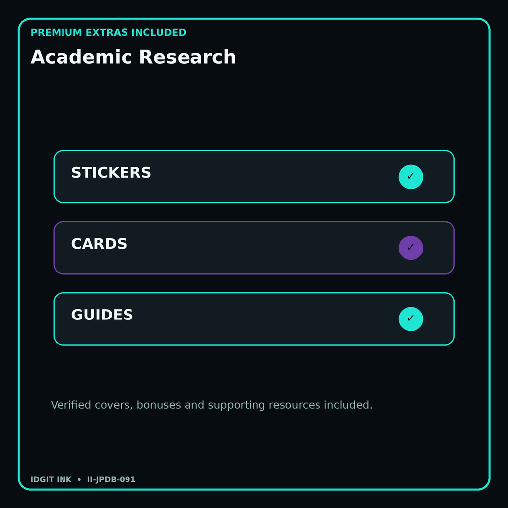 Academic Research stickers cards covers guides and verified bundle bonuses