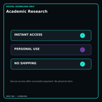 Academic Research secure digital download personal-use and no-shipping notice