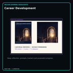 Career Development deluxe digital journal features and guided reflection pages