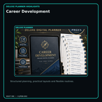 Career Development deluxe digital planner features and flexible organization