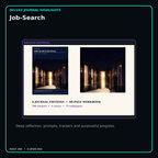 Job-Search deluxe digital journal features and guided reflection pages