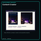 Content-Creator deluxe digital journal features and guided reflection pages