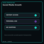 Social-Media Growth secure digital download personal-use and no-shipping notice