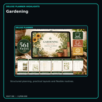Gardening deluxe digital planner features and flexible organization