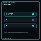 Gardening digital bundle formats in US Letter A4 and A5