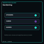 Gardening stickers cards covers guides and verified bundle bonuses