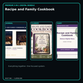 Recipe and Family Cookbook premium digital journal planner and diary bundle cover