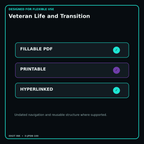 Veteran Life and Transition fillable printable and hyperlinked digital features