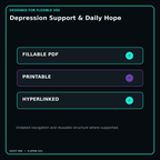 Depression Support & Daily Hope fillable printable and hyperlinked digital features