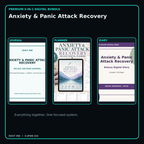 Anxiety & Panic Attack Recovery premium digital journal planner and diary bundle cover