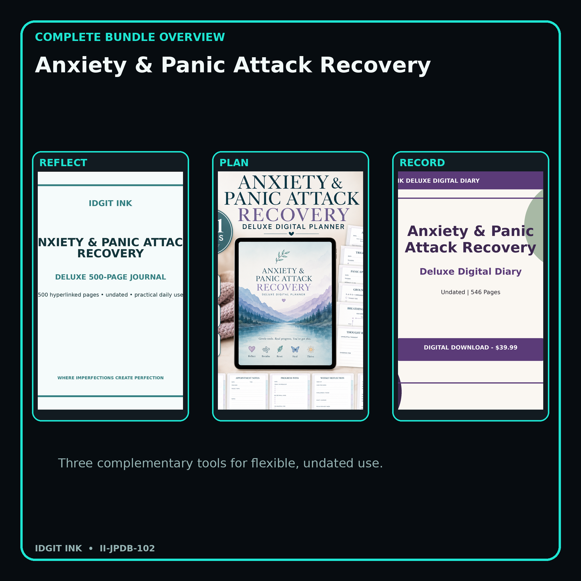 Anxiety & Panic Attack Recovery complete three-product digital bundle overview