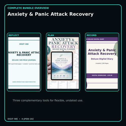 Anxiety & Panic Attack Recovery complete three-product digital bundle overview