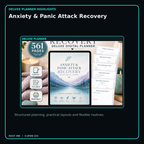 Anxiety & Panic Attack Recovery deluxe digital planner features and flexible organization