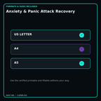 Anxiety & Panic Attack Recovery digital bundle formats in US Letter A4 and A5