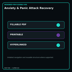 Anxiety & Panic Attack Recovery fillable printable and hyperlinked digital features