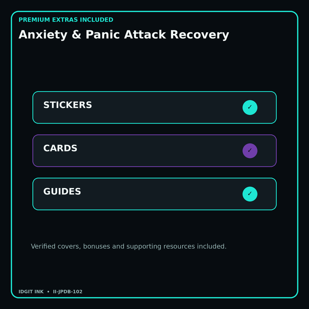 Anxiety & Panic Attack Recovery stickers cards covers guides and verified bundle bonuses