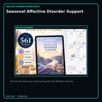 Seasonal Affective Disorder Support deluxe digital planner features and flexible organization