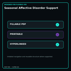 Seasonal Affective Disorder Support fillable printable and hyperlinked digital features