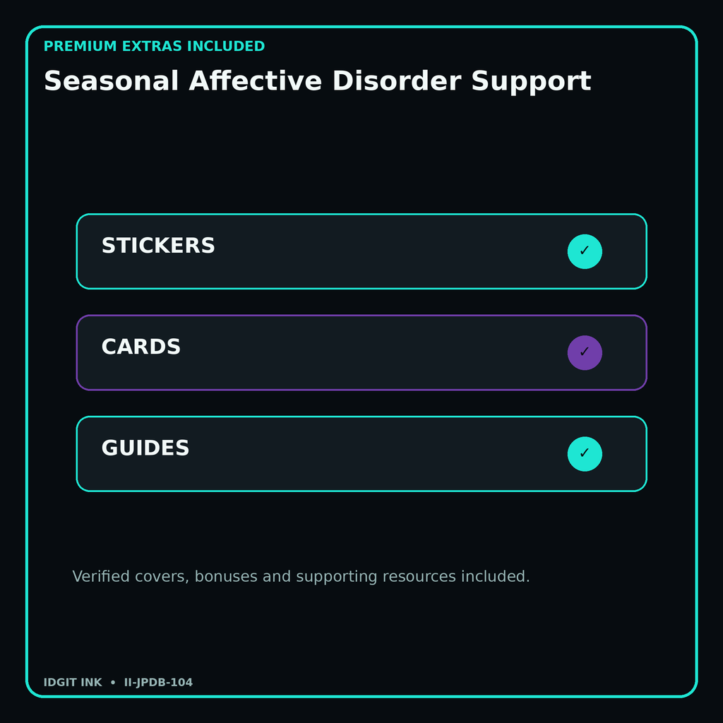 Seasonal Affective Disorder Support stickers cards covers guides and verified bundle bonuses