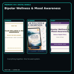 Bipolar Wellness & Mood Awareness premium digital journal planner and diary bundle cover