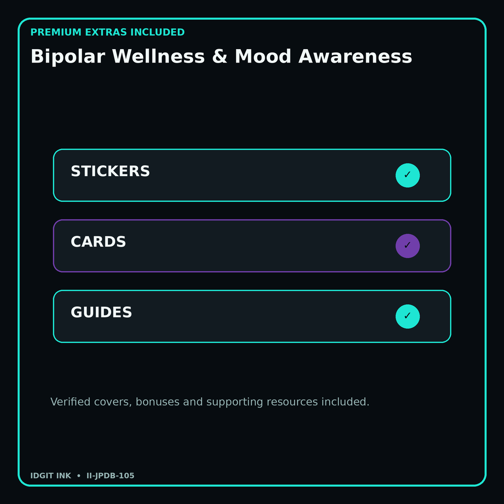 Bipolar Wellness & Mood Awareness stickers cards covers guides and verified bundle bonuses