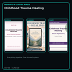 Childhood Trauma Healing premium digital journal planner and diary bundle cover