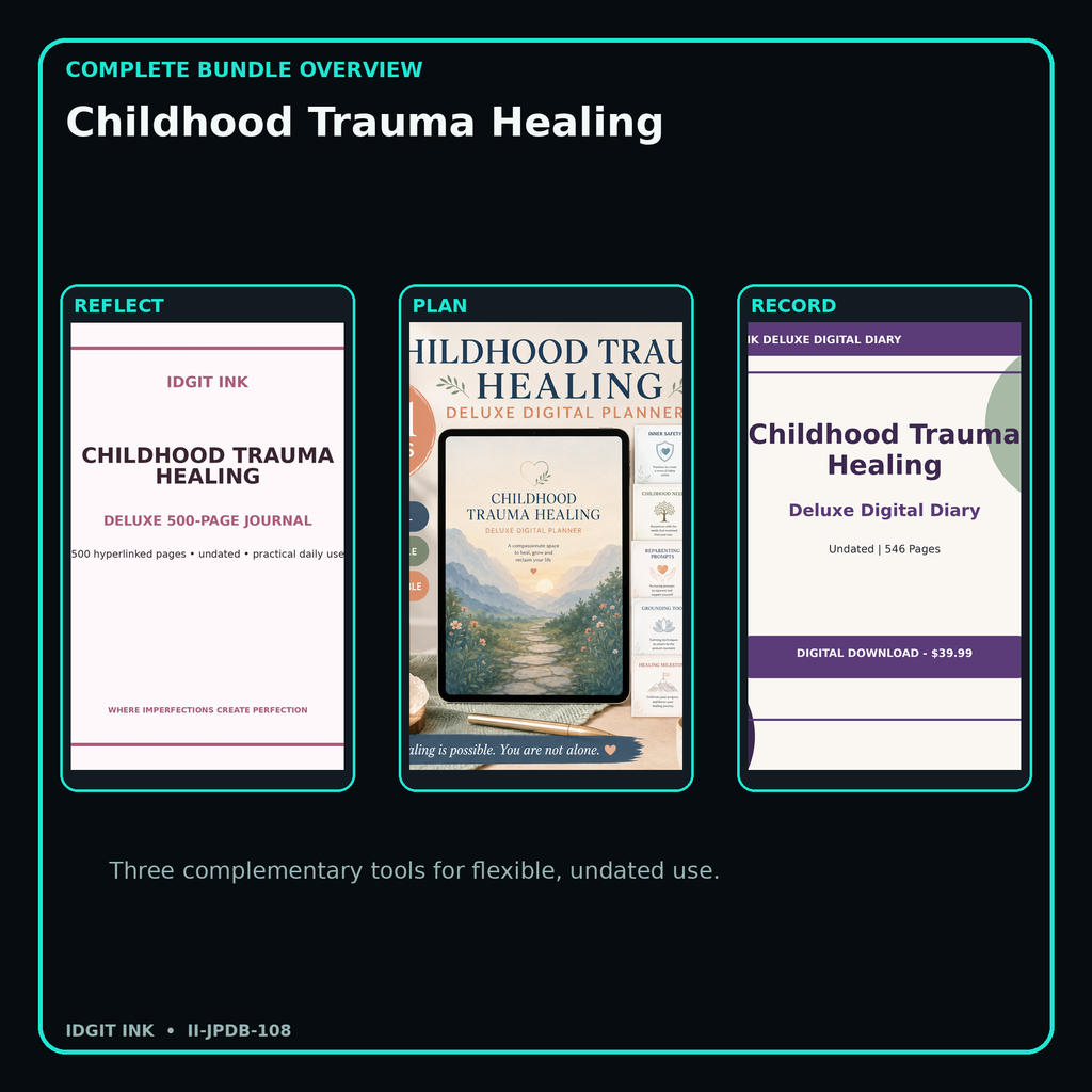 Childhood Trauma Healing complete three-product digital bundle overview