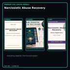 Narcissistic Abuse Recovery premium digital journal planner and diary bundle cover
