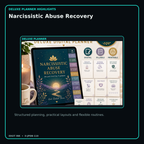 Narcissistic Abuse Recovery deluxe digital planner features and flexible organization